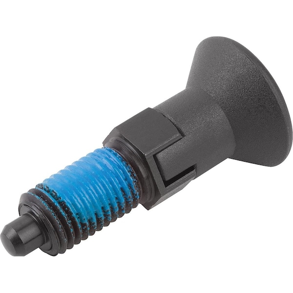 Indexing Plunger Size:9 D1=M06X0, 75, D=3, Form:Cp With Locking Slot Without Locknut, Steel Hardened,